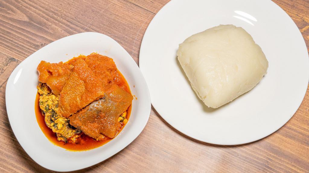 Egusi With Pounded Yam · 