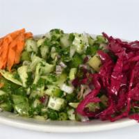 Mevsim Salad (Seasonal Salad) · Seasonal Greens with parsley lemon juice and olive oil dressing