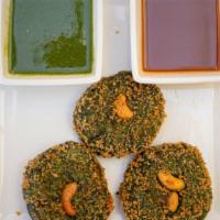 Hara Bhara Kabab · Spinach patties, paneer, garam masala, cashew
