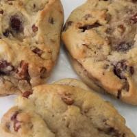 Pecan Chocolate Chip · Our traditional chocolate chip cookie stuffed with chopped pecan pieces! Start with 3 and ad...
