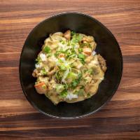 Yellow Curry For 3 · Family-Style Dinner | Yellow curry, served with fried Brussels sprouts and plus 1 creme brûl...
