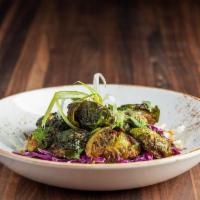 Fried Brussels Sprouts · Shares | Fried whole brussels sprouts in a sweet chili herb sauce. (gluten free, vegan, vege...