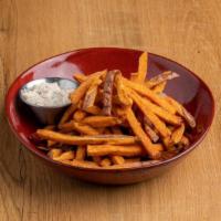 Sweet Potato Fries · Side | Sweet chipotle salt, vegan aioli. (gluten free, vegan)