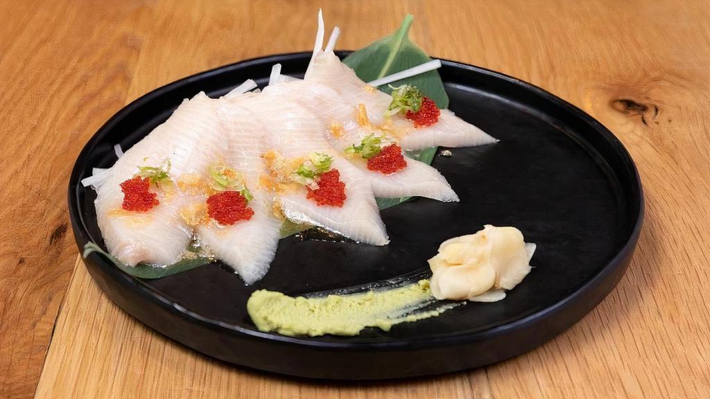 Hamachi+Uni · Umami | Fresh yellowtail, uni butter, red tobiko, negi, daikon, sesame seed (Gluten-free)