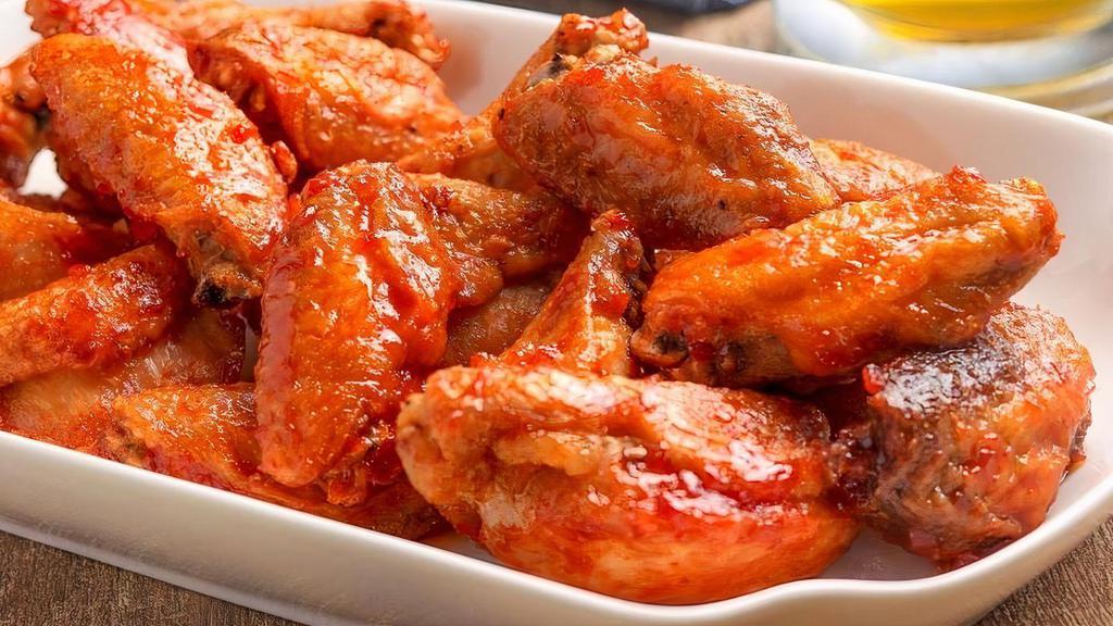 Chicken Wings · Crispy and juicy chicken wings served with your choice of sauce: Buffalo, Smoky BBQ, or Sweet & Sour.