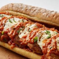 Parmigiana Sub · Our fresh homemade marinara sauce with melted provolone cheese & choice of eggplant, meatbal...