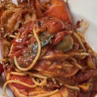 Spaghetti Lobster · Maine lobster, Fra Diavolo sauce.