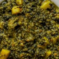 Spinach Potatoes · serve with naan bread.