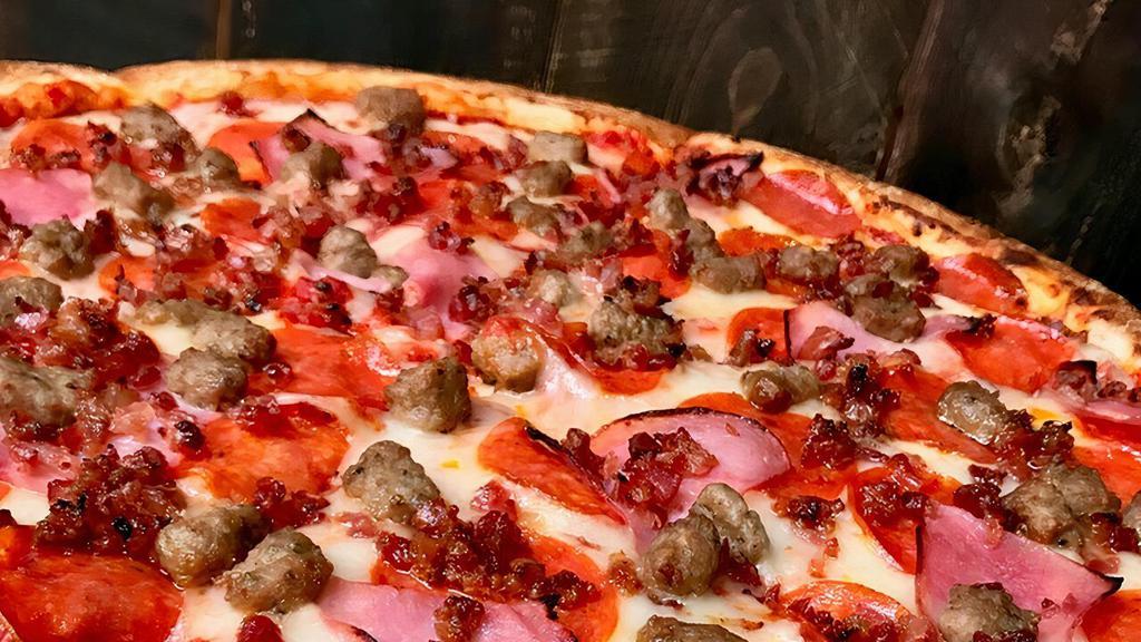 Meat Lovers Pizza    Pepperoni, Sausage, Meatball, Canadian Bacon · Pepperoni, sausage, meatball, Canadian bacon.
