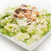Caesar Salad · Romaine lettuce with grated parmesan cheese and multigrain croutons tossed in creamy Caesar ...