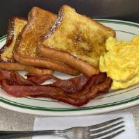 French Toast Platter · 2 Scrambled eggs 3 French Toast 3 Strips Of Bacon