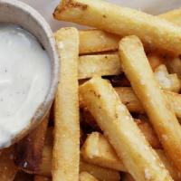 Thick Cut Fries · Served w/ house-made malt vinegar mayo