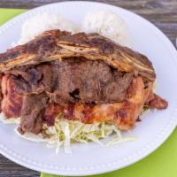 Hawaiian Bbq Mix Plate · Bbq chicken, beef and short ribs.