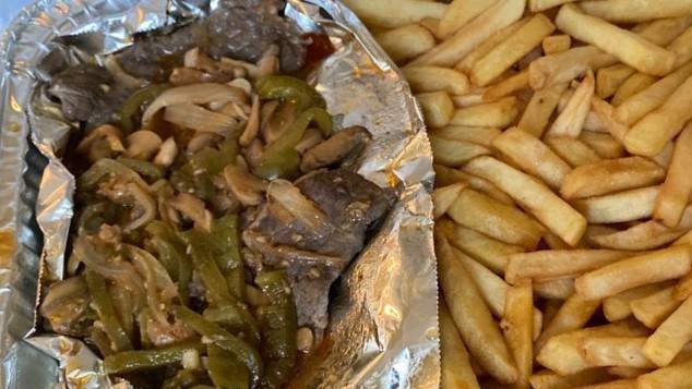 Beef Steaks · Served with your choice of sauteed onions, mushrooms and peppers served with fries and rice.