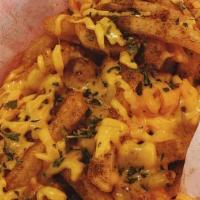 Old Bay Fries · Topped with melted cheddar