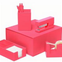 Neon Coral Desk Set · You're an overachiever and you don't believe in cutting corners. When it comes to your works...