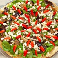 Margherita Pizza · With marinara sauce, fresh mozzarella and basil. Lite pizza!