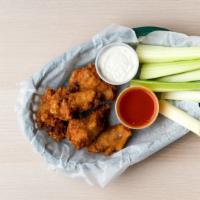 Chicken Wings(10) · Comes with blue cheese, hot sauce, and celery.