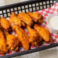 10 Wings · Original or battered. Choice of sauce: BBQ, honey BBQ, mild, spicy, sweet chili, or Old Bay.