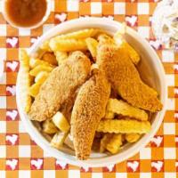 Classic Crispy Tenderclucks · Golden Fried TenderClucks Fresh out of the Fryer. Served with Organic CrinkleCluck Fries and...