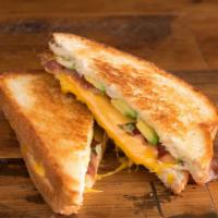 206 Grilled Cheese · 2 American slices, 2 cheddar slices, bacon, avocado