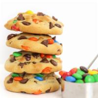 Curly M'S (12) · This colorful, candy coated cookie bursts with semi-sweet chocolate chips is sure to satisfy...