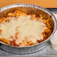 Oven Baked Pasta · Comes with Parmesan cheese, bread and butter.