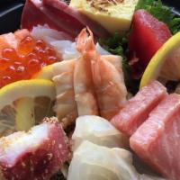 Chirashi · Chef's choice of fresh raw fish over the sushi rice
