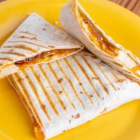 Buffalo Chicken Quesadilla · With buffalo sauce and cheddar cheese. Served with sour cream.