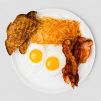 Make Your Mark Breakfast · Two eggs any style, choice of meat, choice of toast and hashbrowns.. Allergens: egg, dairy, ...