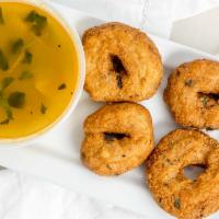 Vada Sambar · Medu Vada or Sambar Vada is a fried, doughnut-shaped south Indian delicacy made from Urad Da...