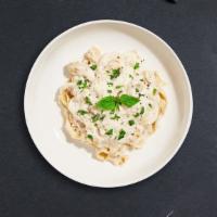 Alfredo Of Love Pasta (Fettuccine) · You will love it for life: Fettuccine pasta cooked in creamy white sauce and aged parmesan.