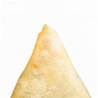 Chicken Samosa · Deep fried triangular pastry filled with minced chicken and spices