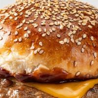 Cheese Burger · 8 oz Fresh Burger Served With American Cheese.  Served with fries.