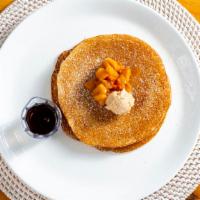 Gluten-Free Griddle Cakes · A secret family recipe made with bob’s red mill gluten-free pancake flour blend, seasonal co...