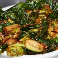 Sss Brussel Sprouts  (Gf) · Vegetarian, spicy, no fish sauce. (Sweet, sour, spicy) Roasted Brussels sprouts & crispy Tha...