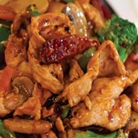 Hunan Chicken Or Beef · Chicken or beef, vegetables with brown and spicy sauce.