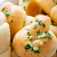 Garlic Knots (5) · Served with Marinara Sauce on the side
