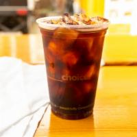 Organic Cold Brew Coffee · Made in house using Café Mam’s Organic Mochó Blend, served in a 20oz cup