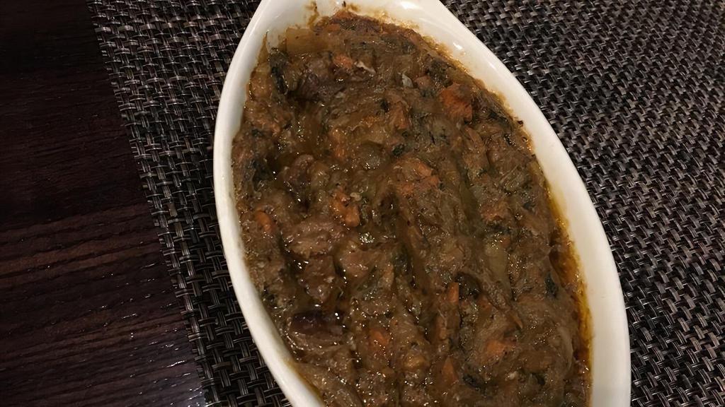 Legume (Vegetable Stew) · An assortment of well seasoned and braised organic vegetables that have been put together and stewed in a hearty and rich style consumption.