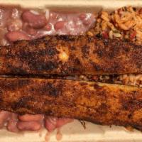 Cajun Sampler Plate · Red beans, jambalaya, and your choice of protein. Flavorful and delicious from the big easy.