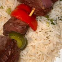 Kabob Beef Small · 5 pieces meat with mixed  vegetables