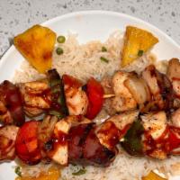 Kabob Chicken Large · 10 pieces of chicken with mixed veggies
