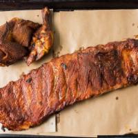 Full Rack Ribs · Extra meaty, these pork ribs are rubbed and slow-smoked until just the right amount of bite ...