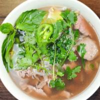 Special Beef Pho · Sliced eye-of-round steak, well-done brisket, beef meatball, soft tendon, and beef tripe. Se...