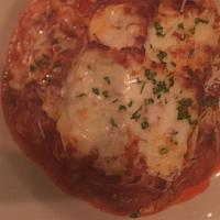 Lasagna · Meat and cheese home made lasagna served with marinara sauce. Limited amount.