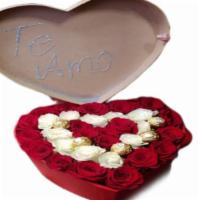 I Love You · Contains roses to. make full, explorer red roses, white mondial and ferrero rocher chocolate...
