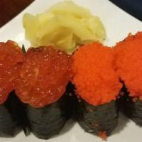 Ikura (Salmon Roe) · These items are cooked to order or may contain undercooked ingredients consuming raw or unde...