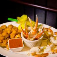 Chef'S Seafood Assortment For 2 · 2 Tequila Shrimp, 2 Crab Claw Scampi Style, Fried Calamari