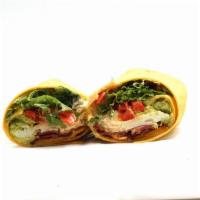 The Egg Wrap · Hickory Smoked Shoulder Bacon, Agua Sauce, Eggs, Cheddar Cheese, Roasted Red Pepper, Avocado...